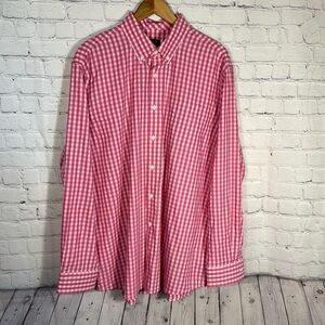 Johnnie-O Shirt Mens XL PINK Prep Performance Mens Button Up JMWL 4140 Caliente‎
